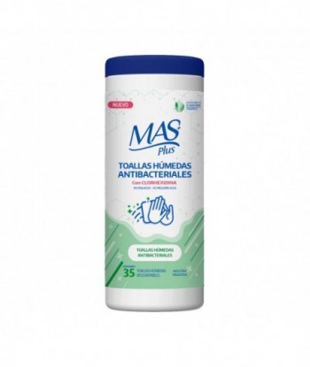 Mas Plus Toallas Húmedas Antibacteriales x 35U