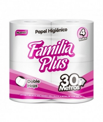Familia Plus Papel Higiénico Doble Hoja 4X30M 12XB