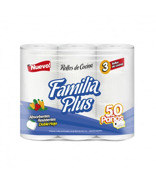 PAPEL DE COCINA FAMILIA X50HOJAS/1 ROLLO – Mercalan