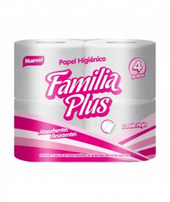 Familia Plus Papel Higiénico Doble Hoja 4x20M