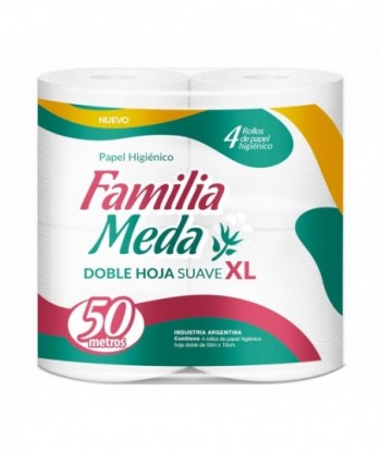 Familia Meda Papel Higiénico Doble Hoja Suave XL 4x50