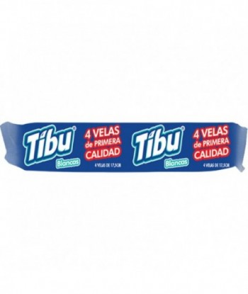 Tibu Velas Blancas 15,5x100MM x 4U